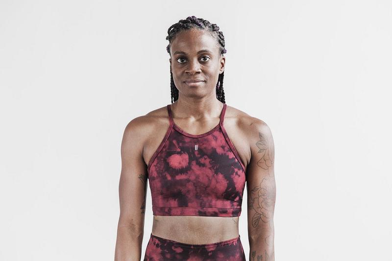 Red Nobull Halter Sports Bra (TIE-DYE) Women\'s Sports Bra | CA Q2233M